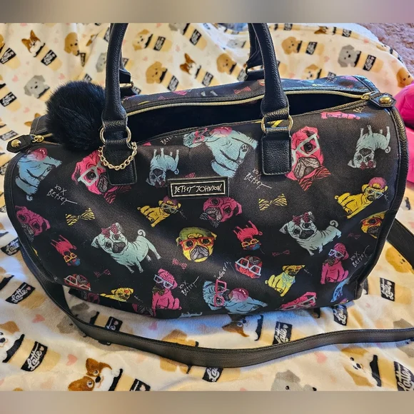 Betsey Johnson Multicolor Pug Tote - Picture 4 of 5